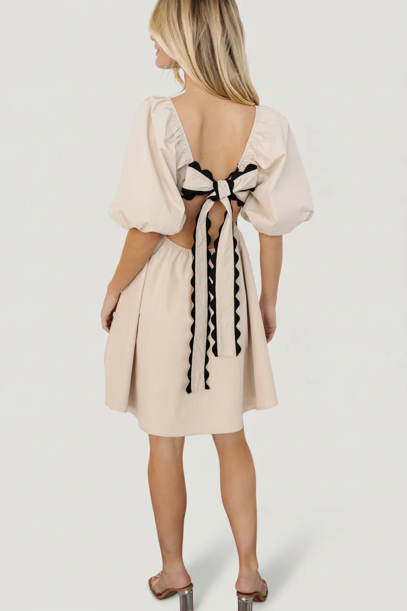 Cecelia Short Dress | Sand Secondary image