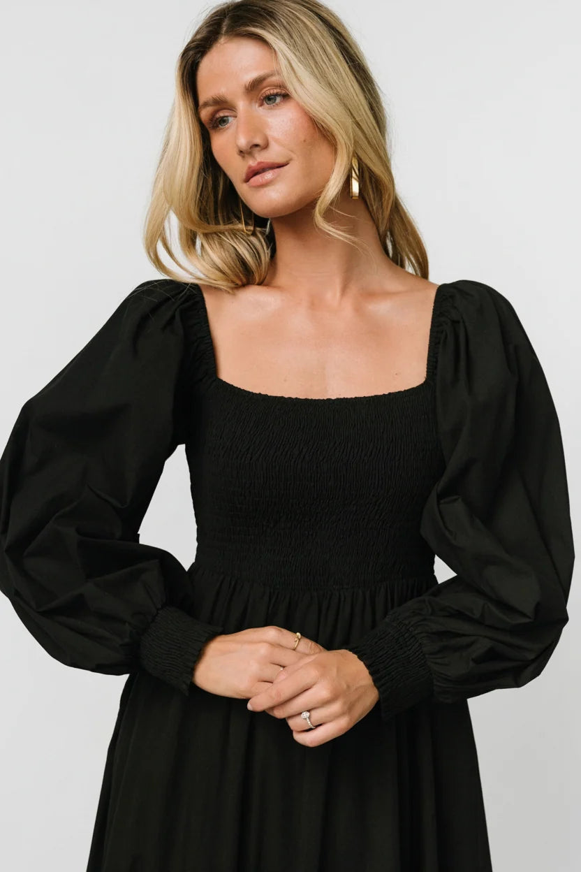 Chandler Eyelet Maxi Dress | Black Secondary image