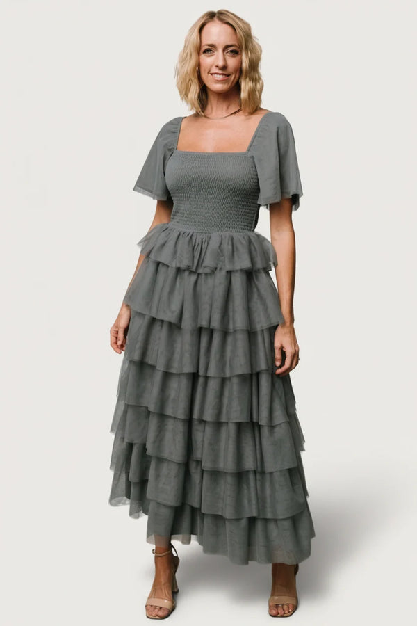 Cherise Tulle Tiered Dress | Blue Sage