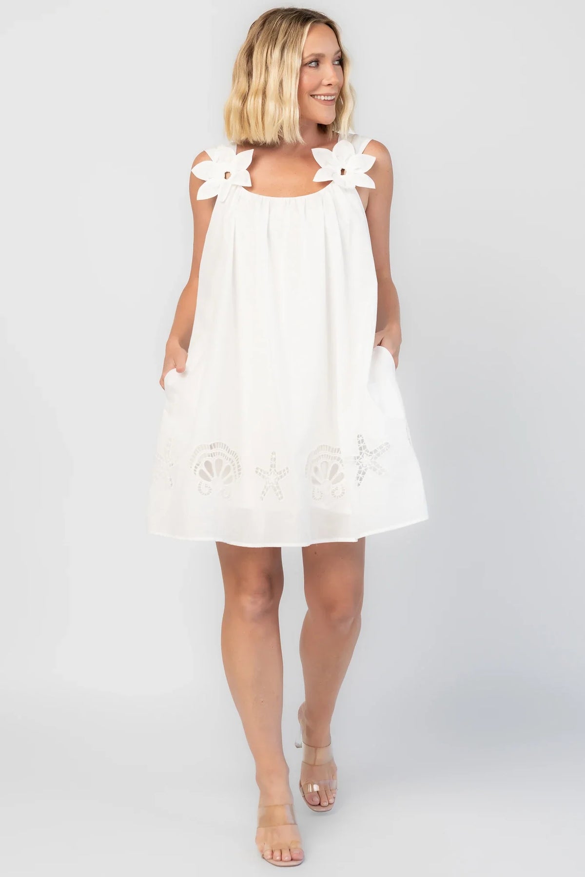 Citrus Short Dress | Off White Main image