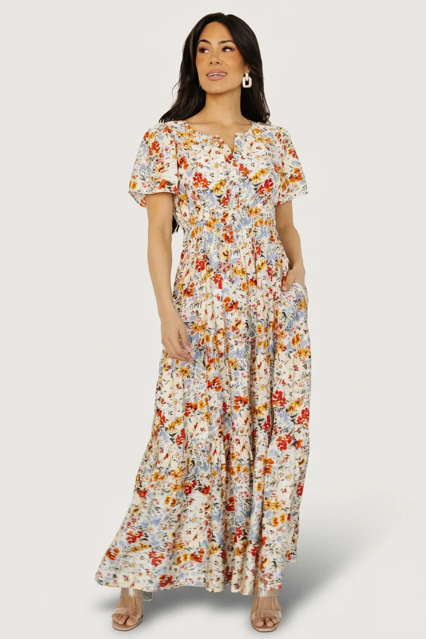 Claudia Maxi Dress | Multi Floral Main image