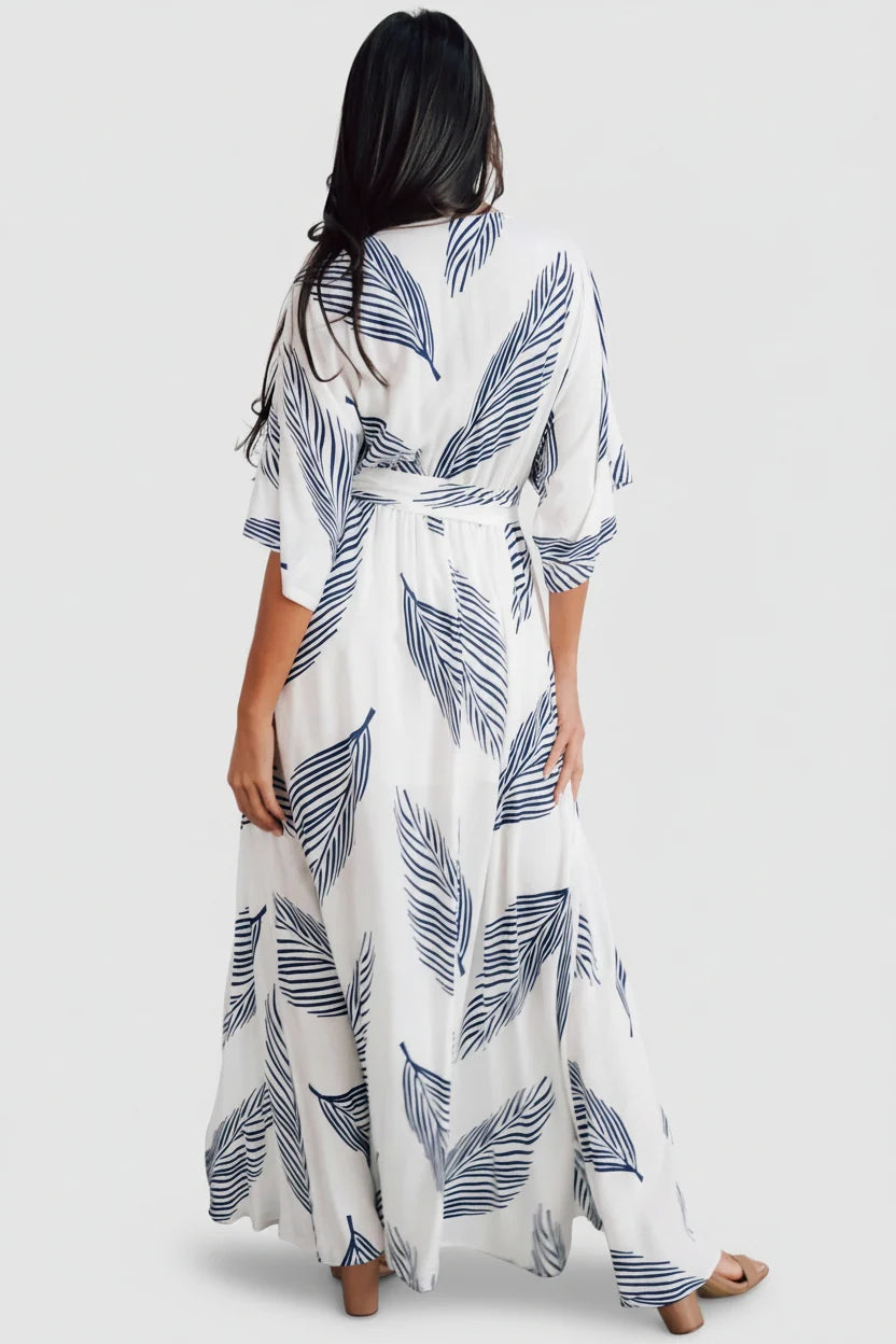 Corinth Maxi Dress | Navy Print