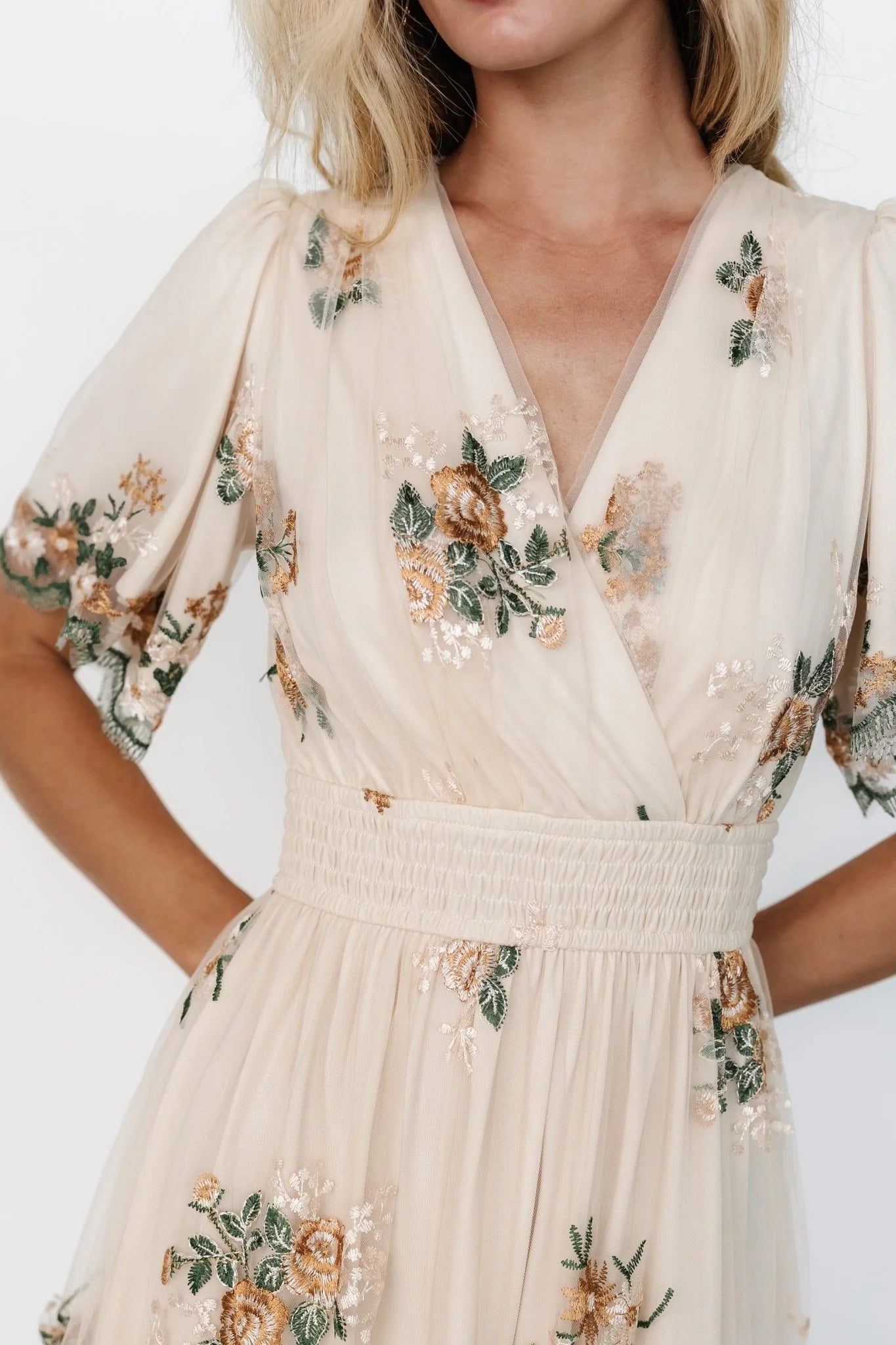 Cynthia Midi Dress | Cream Floral Secondary image