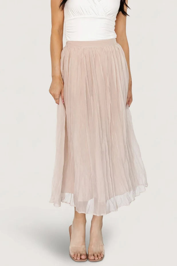 Cyra Midi Skirt | Natural Main image