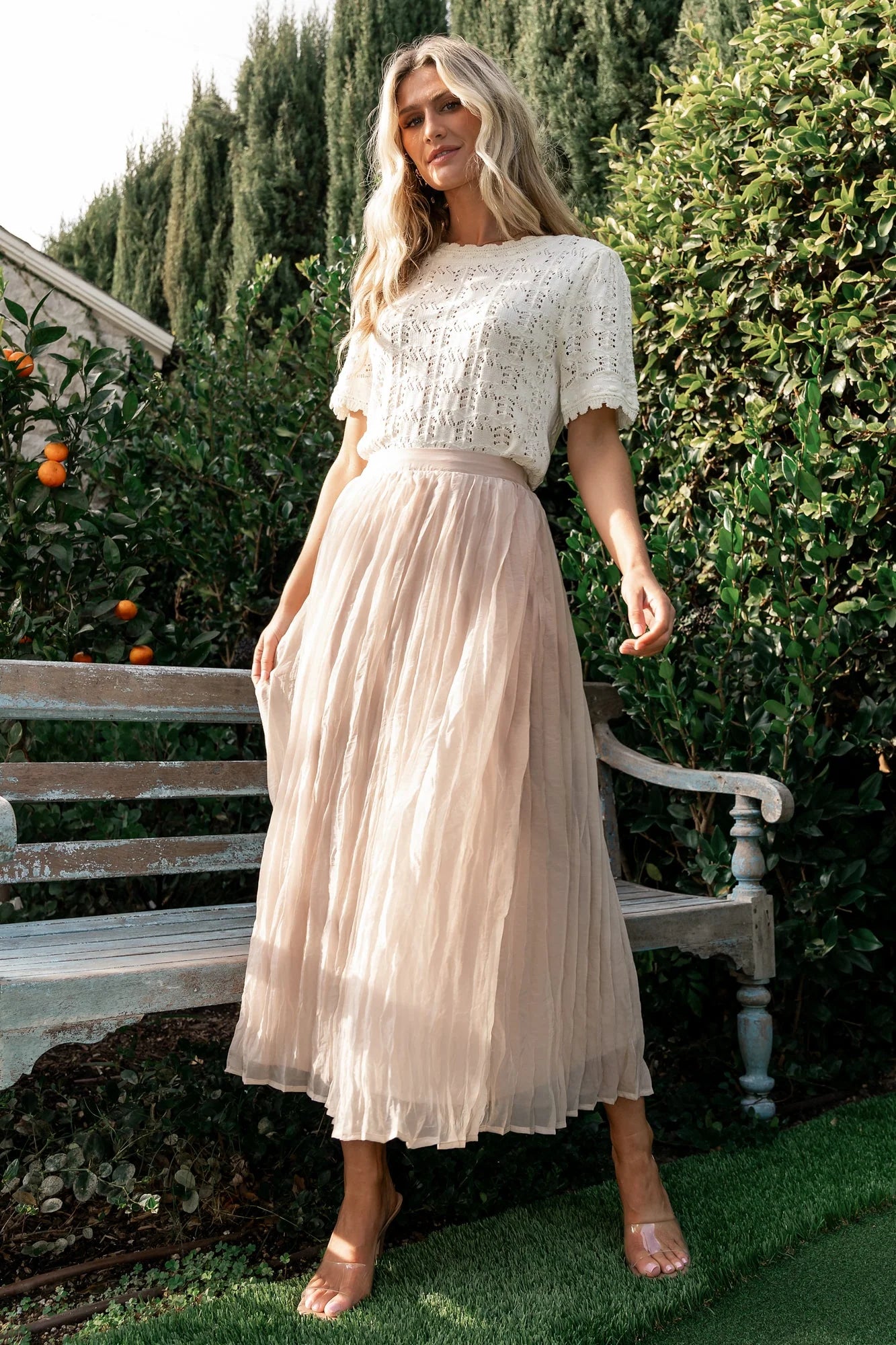 Cyra Midi Skirt | Natural Secondary image