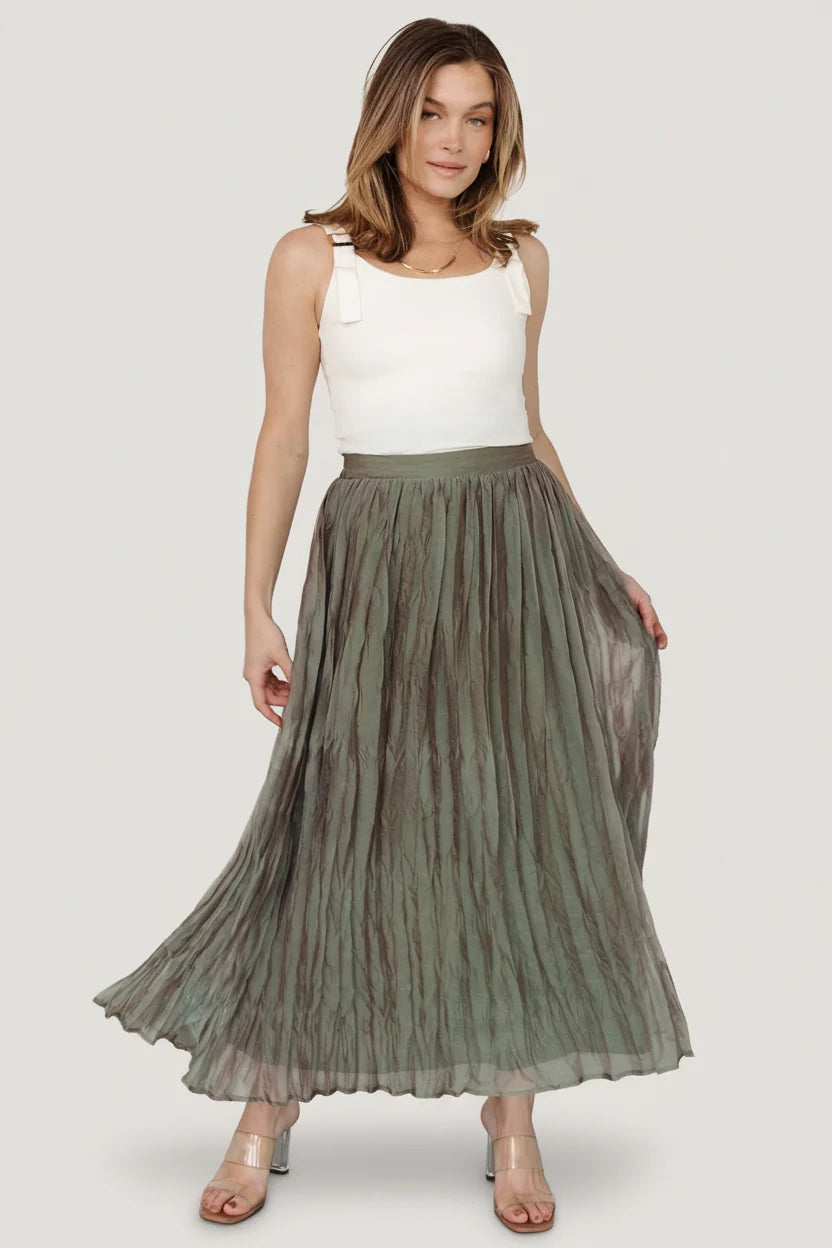 Cyra Midi Skirt | Sage