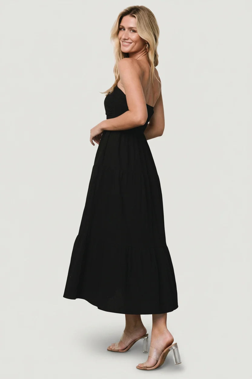 Delray Strapless Dress | Black