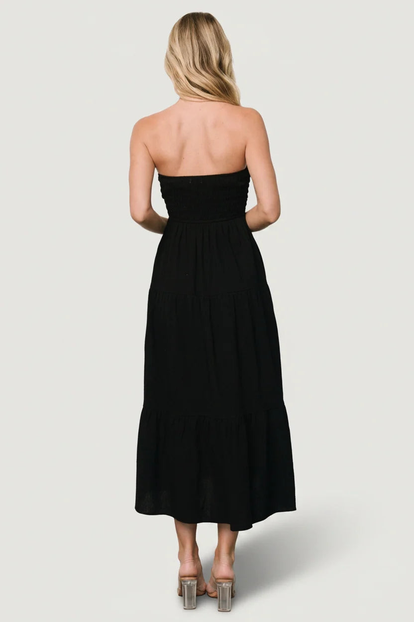 Delray Strapless Dress | Black