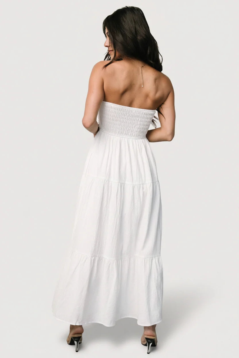 Delray Strapless Dress | Off White
