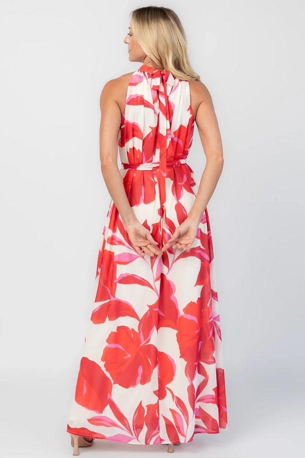 Derya Halter Maxi Dress | Multi Print