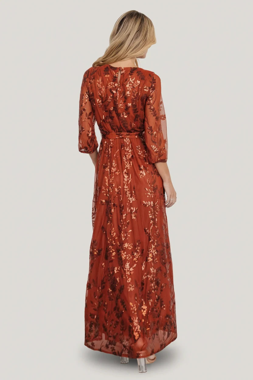 Destiny Sequin Maxi Dress | Cinnamon