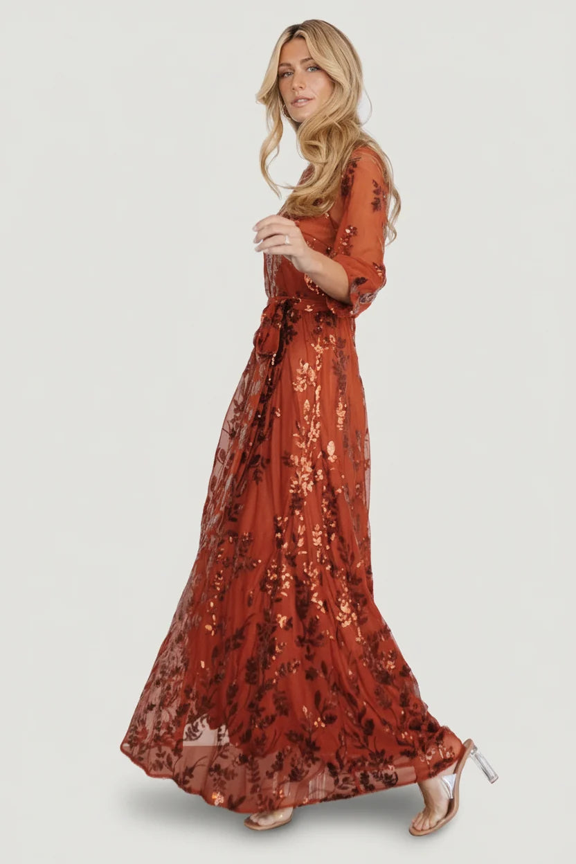 Destiny Sequin Maxi Dress | Cinnamon