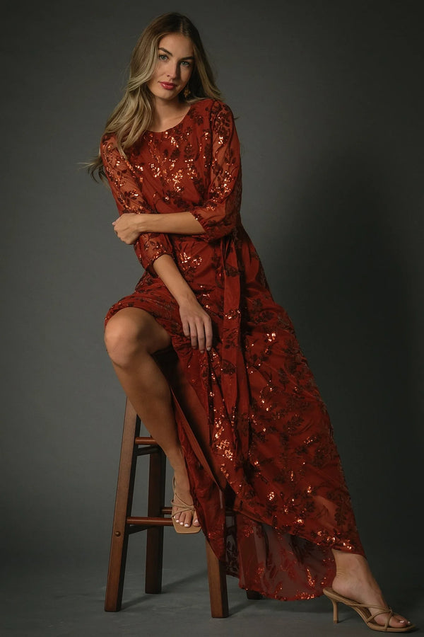 Destiny Sequin Maxi Dress | Cinnamon