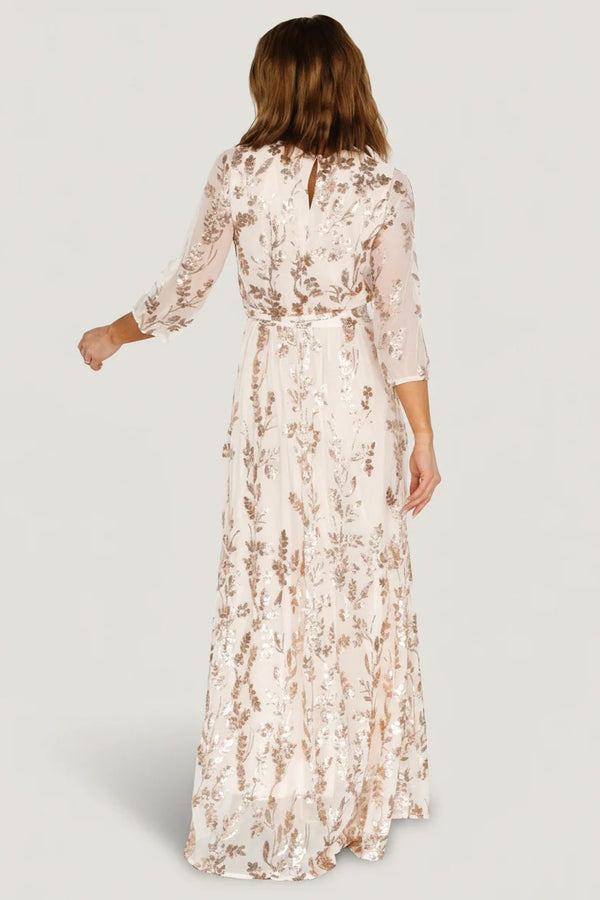 Destiny Sequin Maxi Dress | Rose Gold