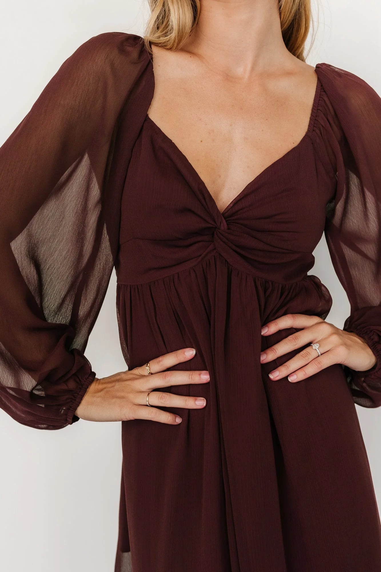 Dione Midi Dress | Mahogany Secondary image