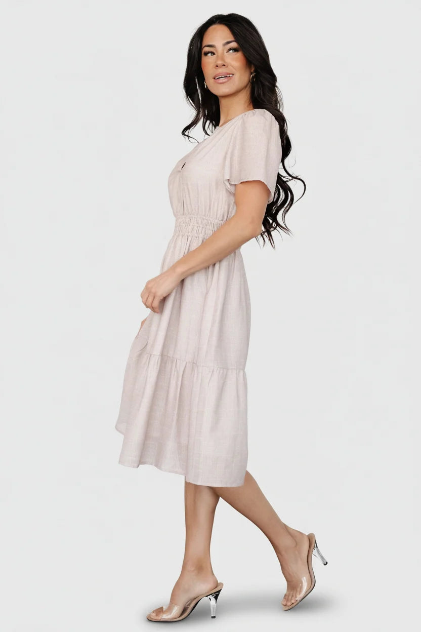 Dita Short Dress | Natural