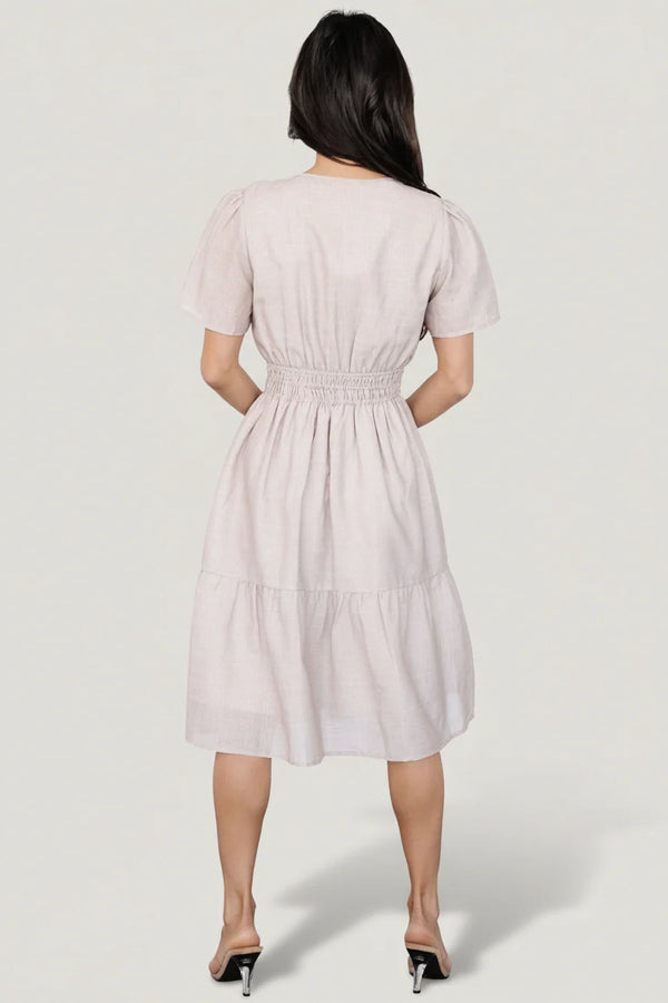 Dita Short Dress | Natural