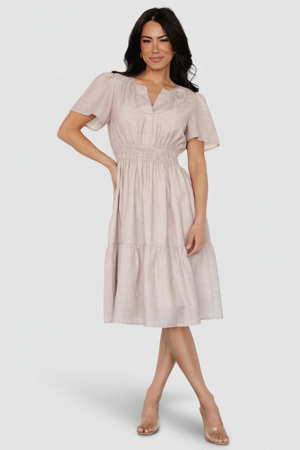 Dita Short Dress | Natural