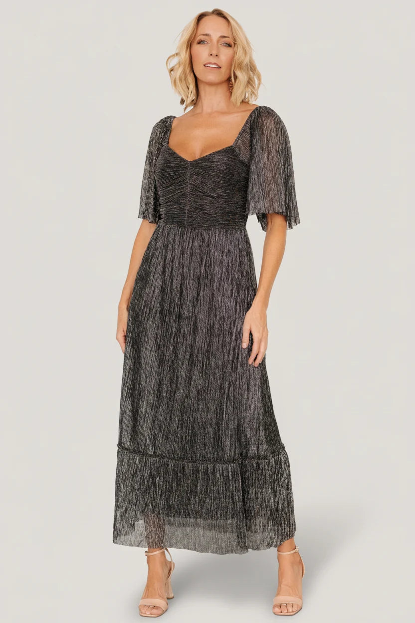 Elea Shimmer Dress | Black Main image