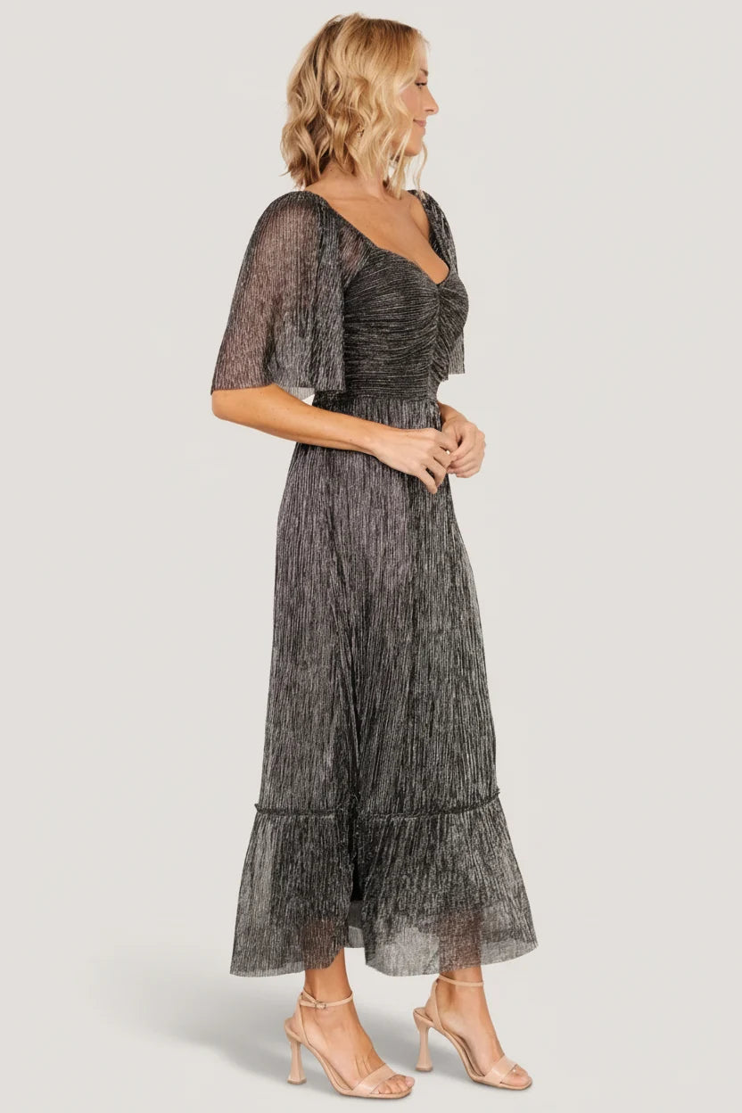 Elea Shimmer Dress | Black