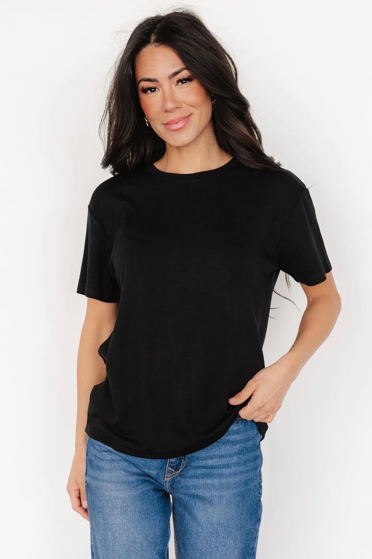 Elliot Relaxed Tee | Black Main image