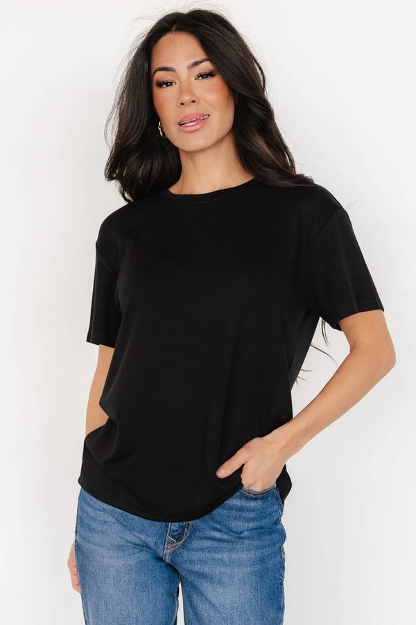 Elliot Relaxed Tee | Black