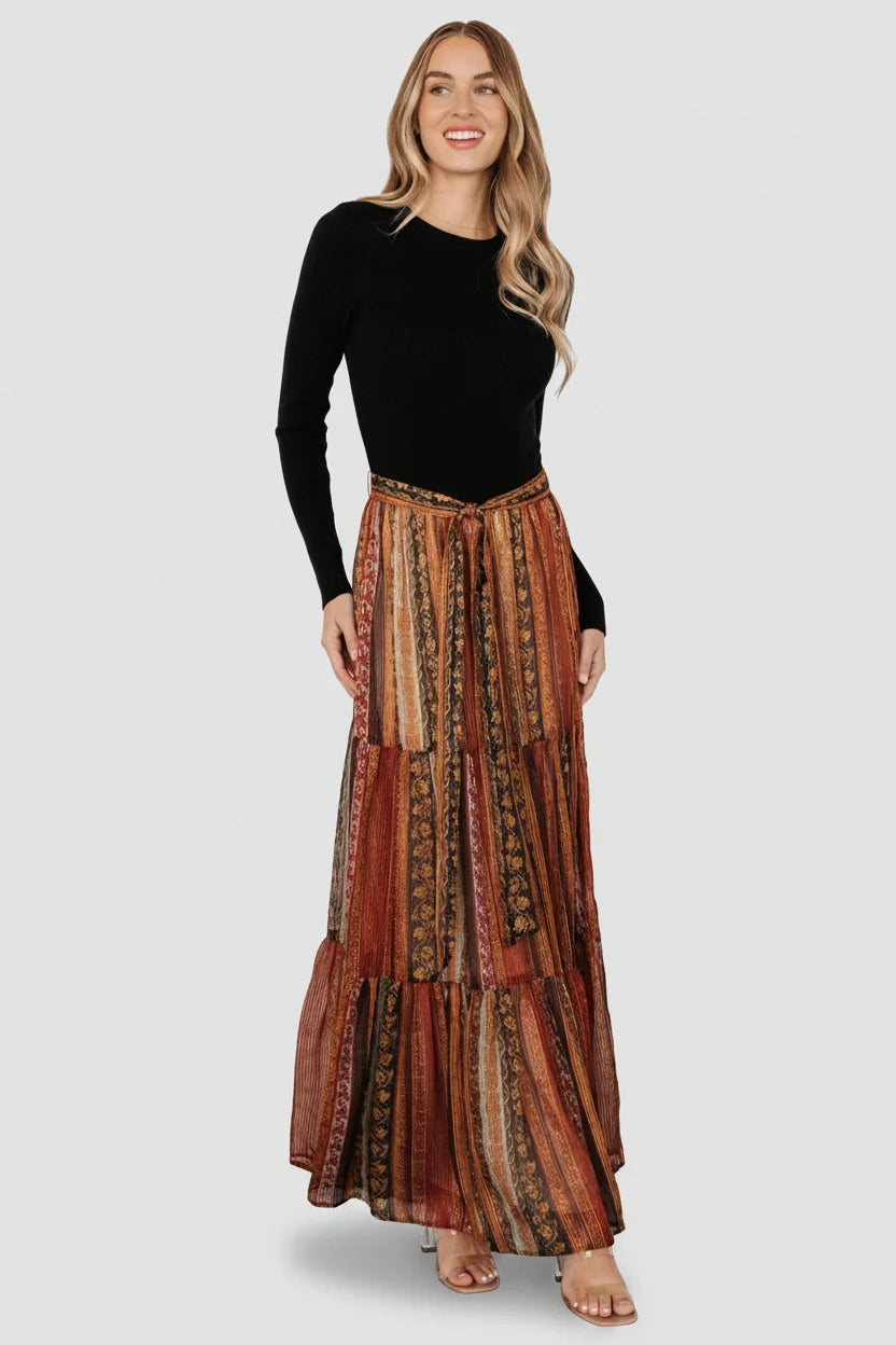 Emryn Sweater Dress | Black + Multi Print