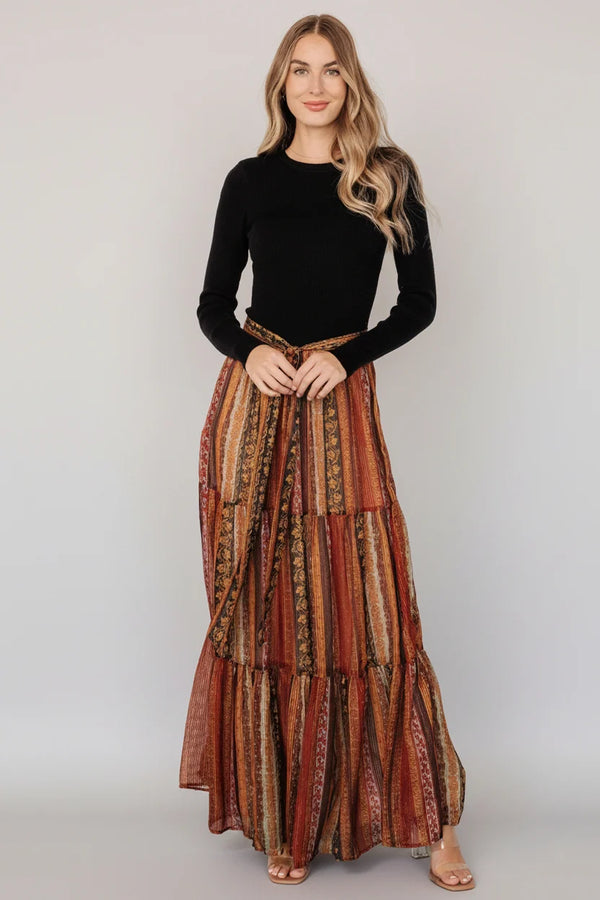 Emryn Sweater Dress | Black + Multi Print
