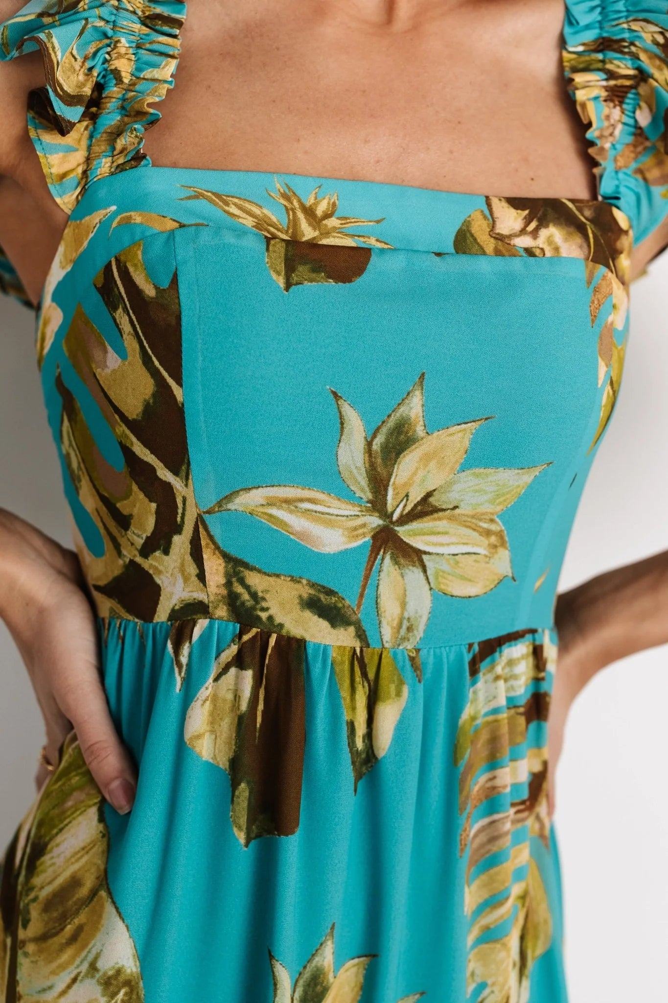 Encinitas Maxi Dress | Caribbean Blue Print Secondary image