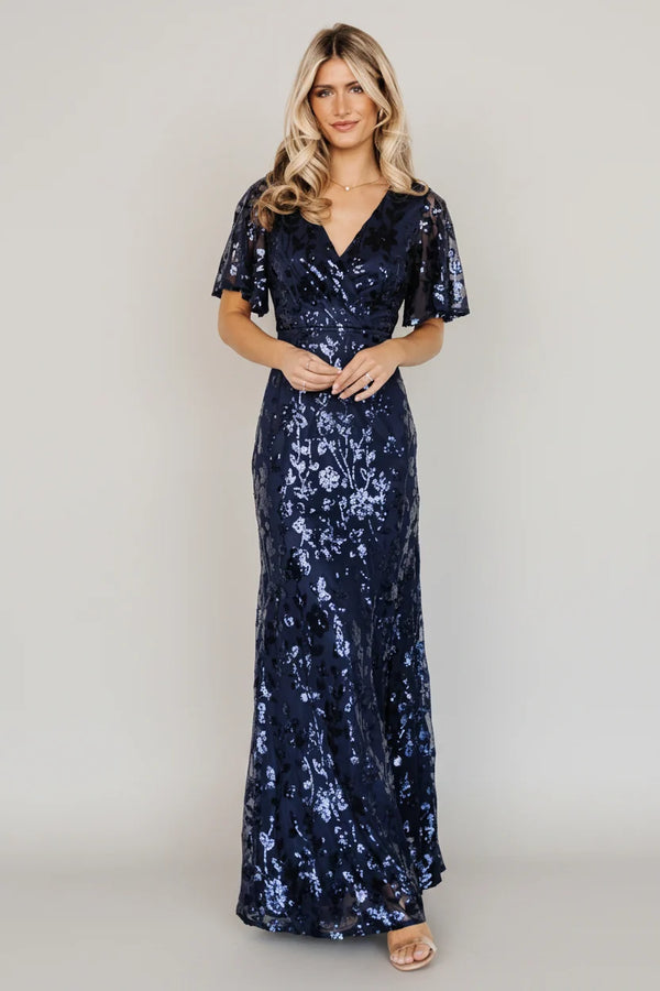 Esme Sequin Dress | Navy
