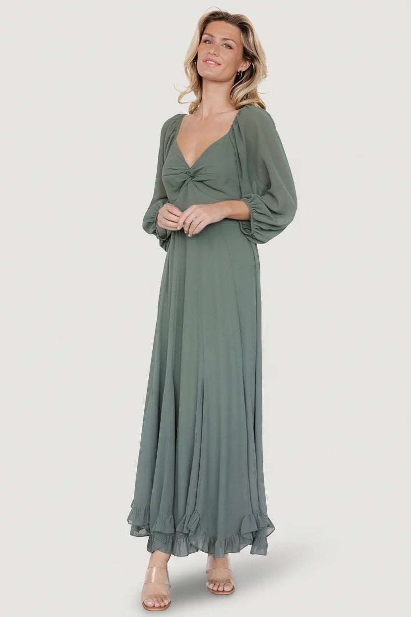 Estefania Maxi Dress | Dark Sage