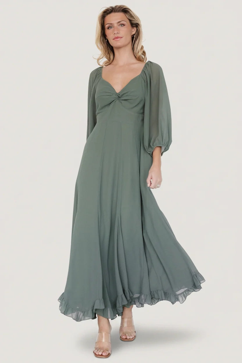 Estefania Maxi Dress | Dark Sage Main image