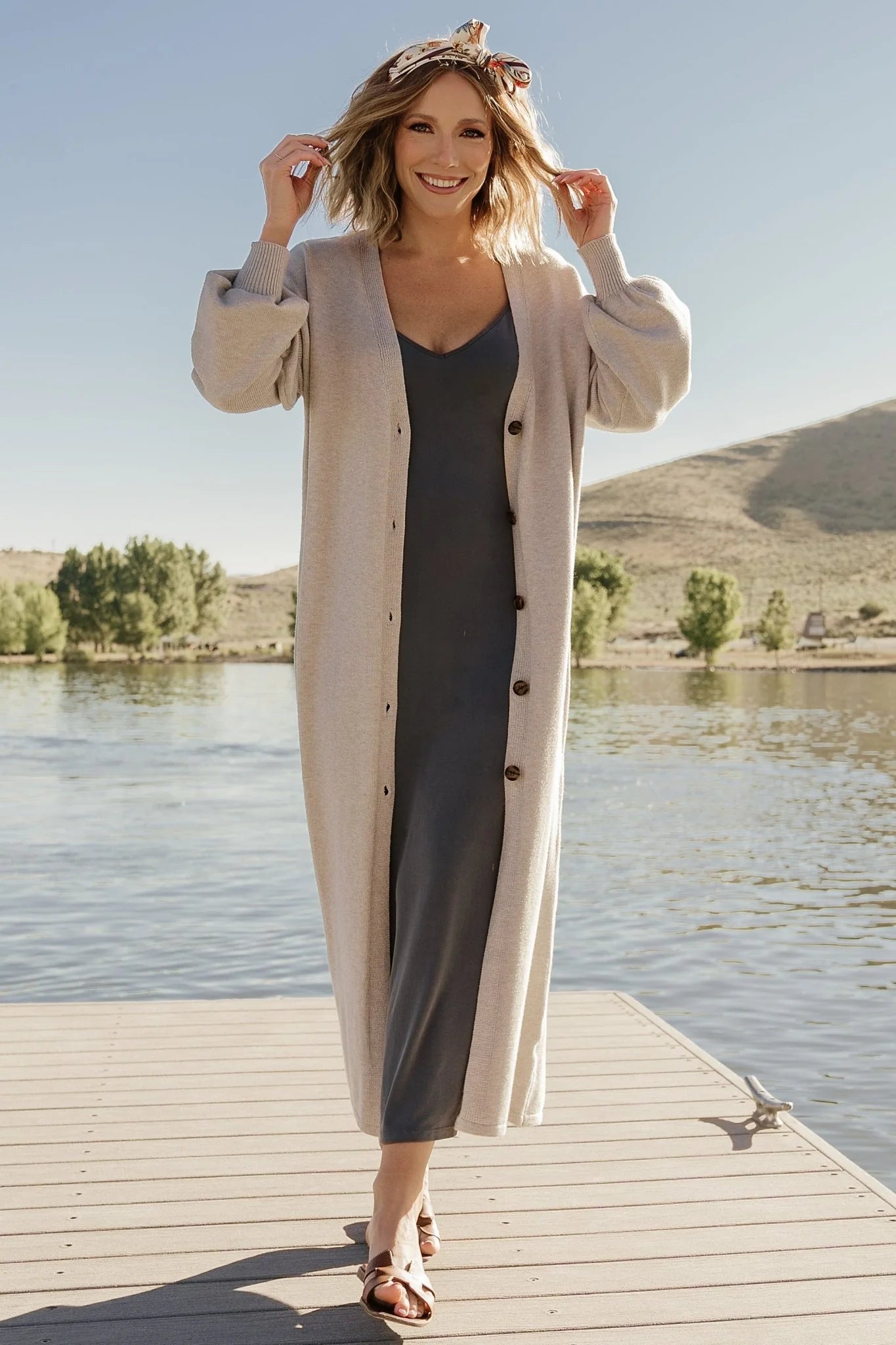 Ethel Long Cardigan | Gray Secondary image