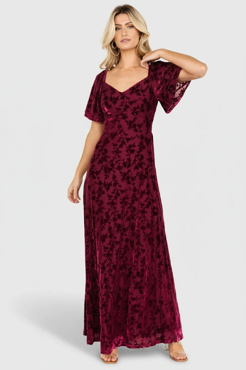 Everley Velvet Maxi Dress | Mulberry