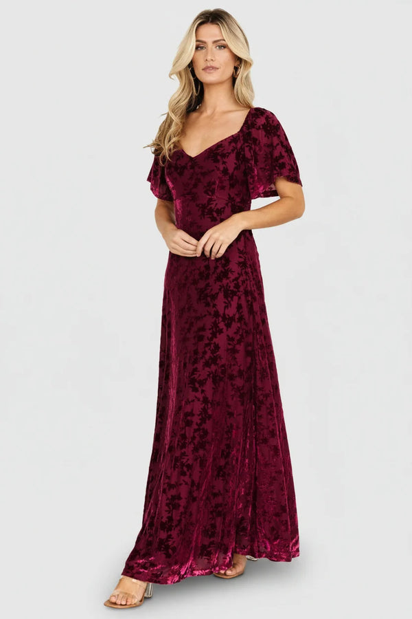 Everley Velvet Maxi Dress | Mulberry