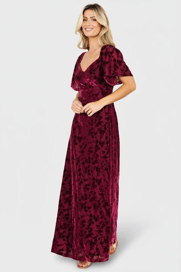 Everley Velvet Maxi Dress | Mulberry