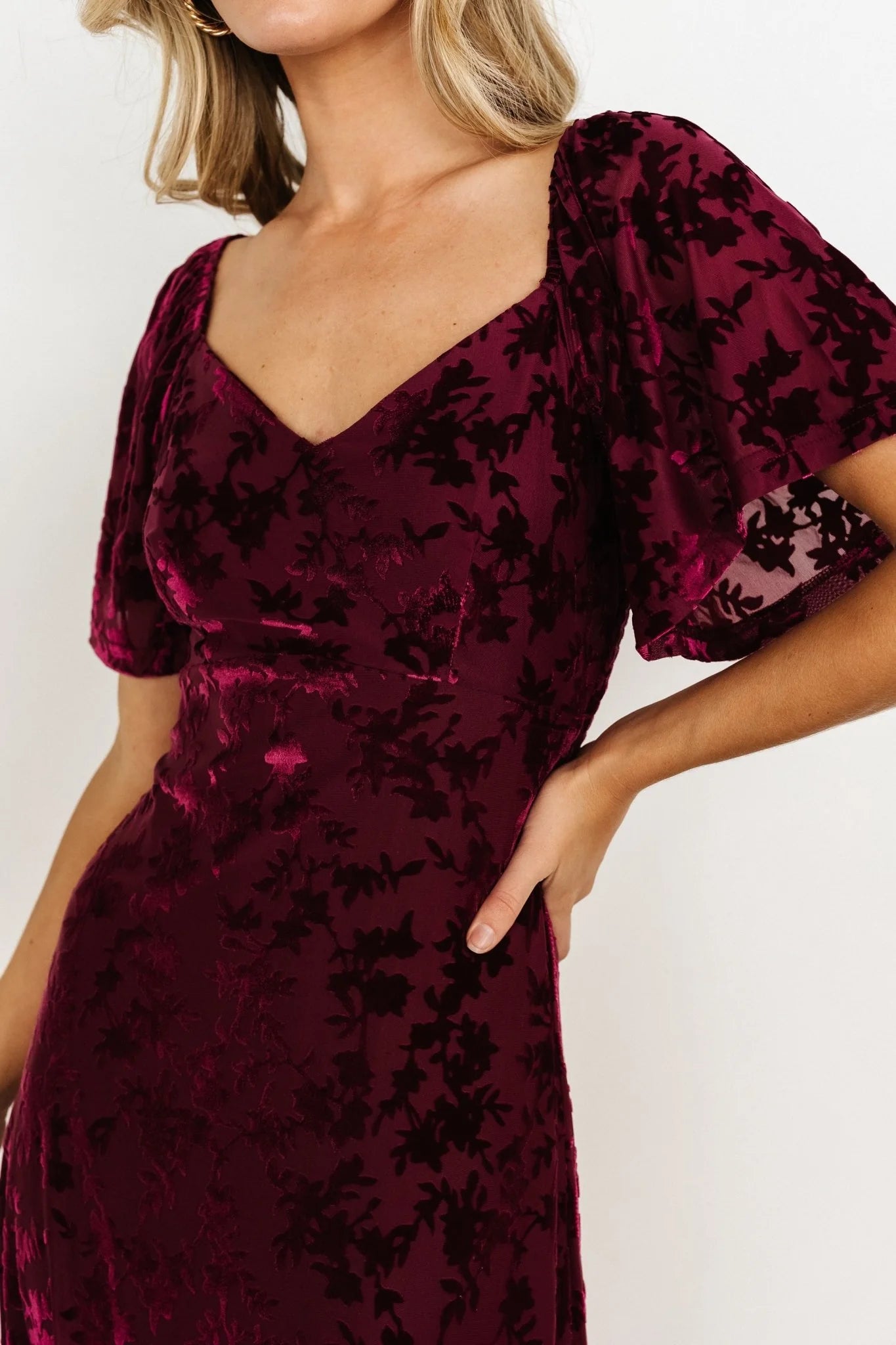 Everley Velvet Maxi Dress | Mulberry Secondary image
