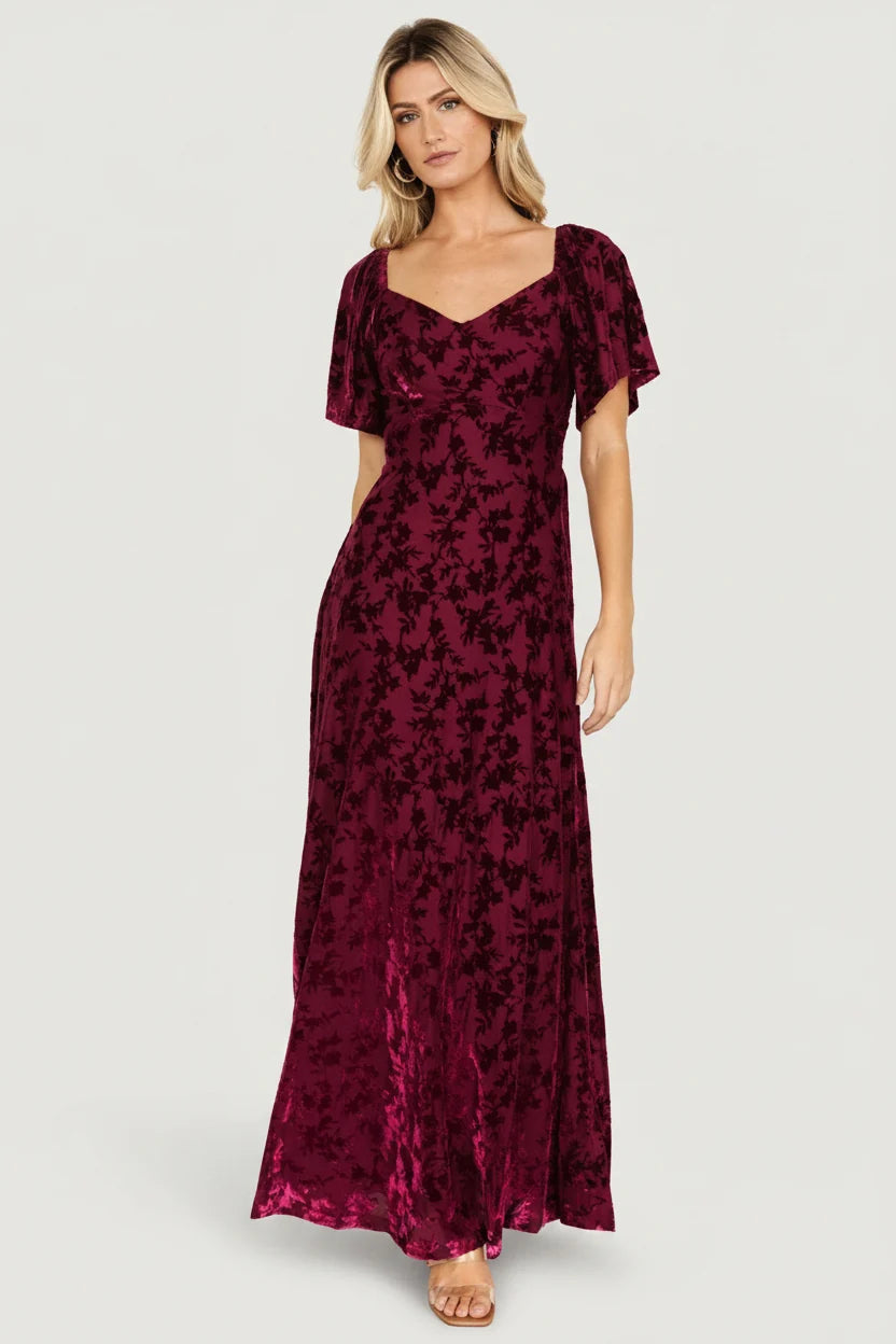 Everley Velvet Maxi Dress | Mulberry Main image