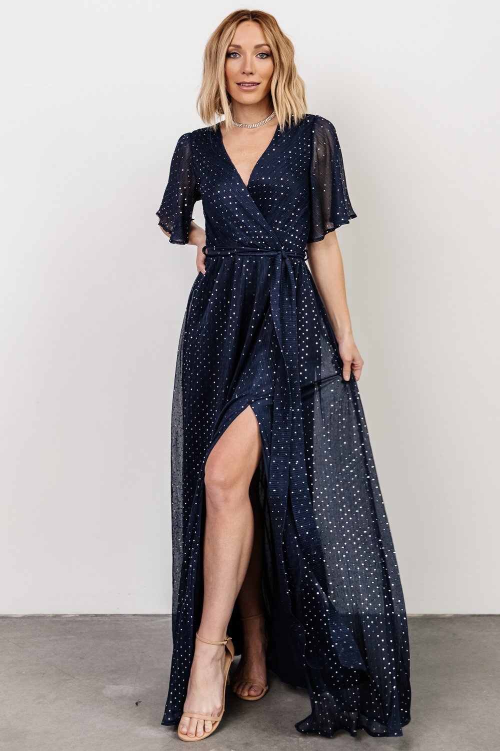 Fabric Swatch - Grace Sparkle | Navy Secondary image