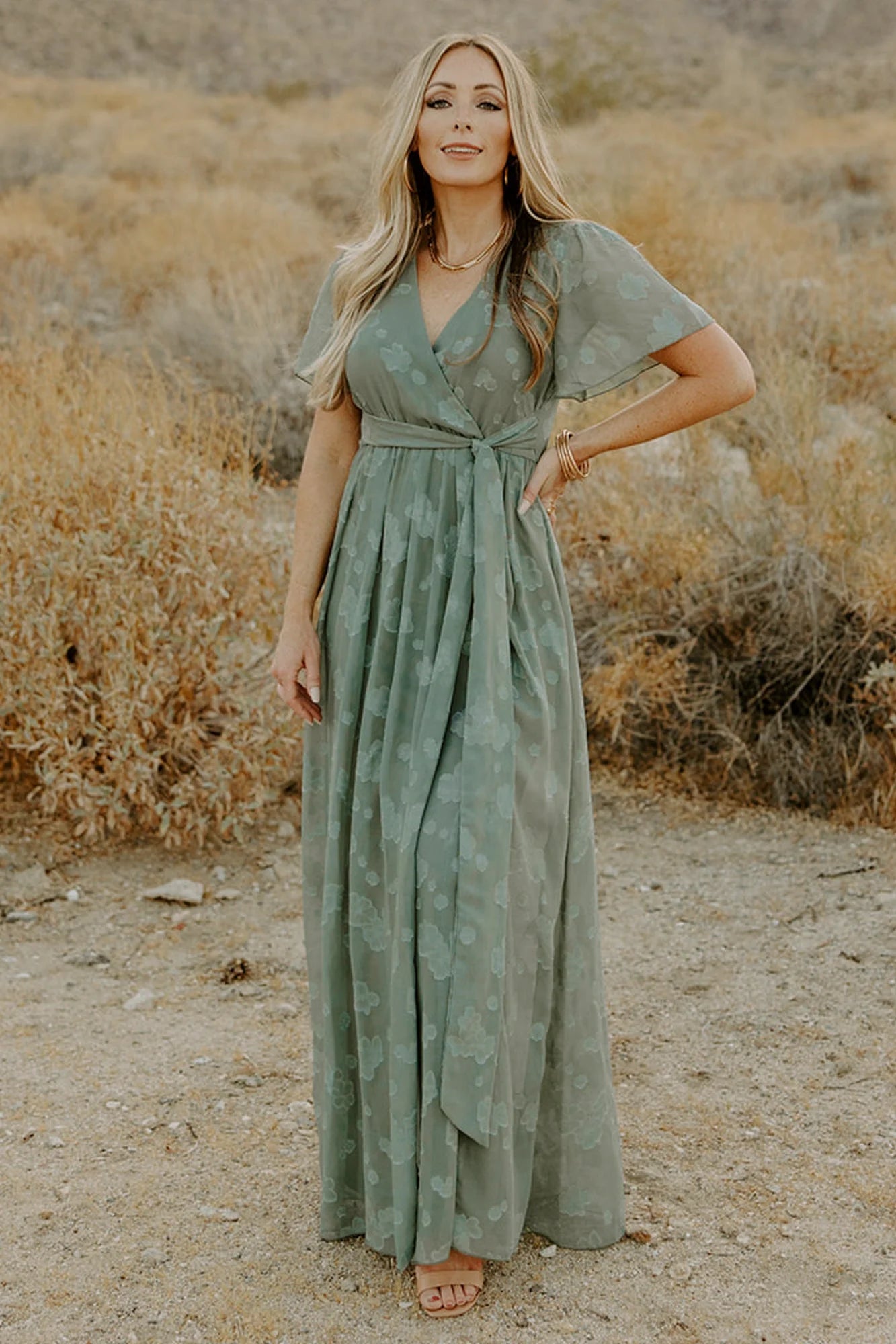 Faye Maxi Dress | Eucalyptus Secondary image