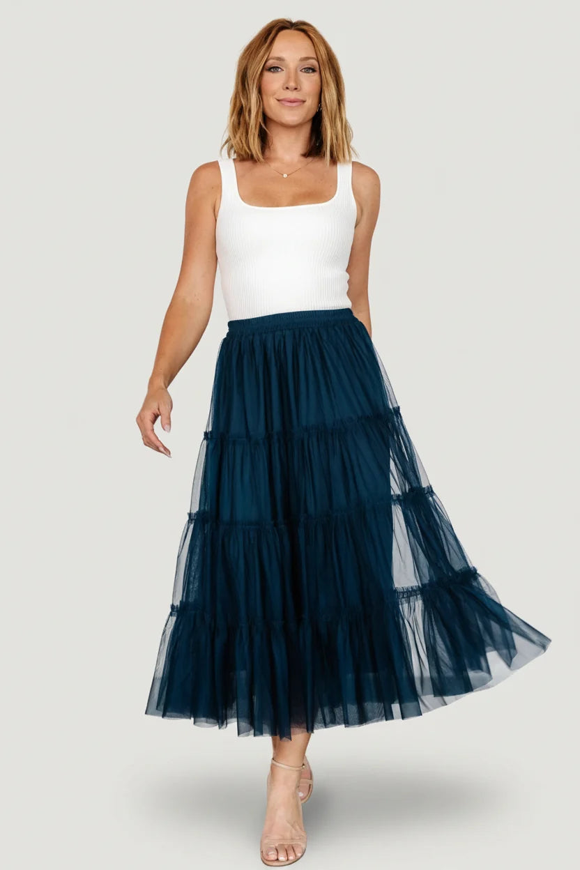 Galena Tulle Skirt | Deep Topaz