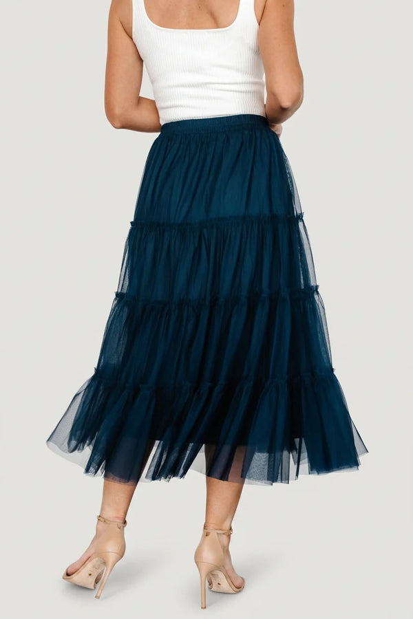 Galena Tulle Skirt | Deep Topaz