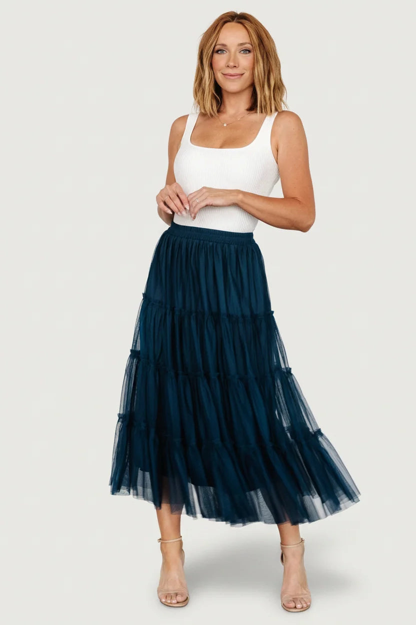 Galena Tulle Skirt | Deep Topaz Secondary image