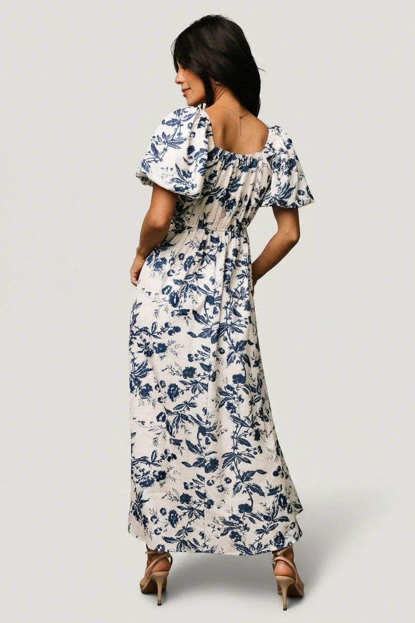Graceland Maxi Dress | Cream + Navy Floral