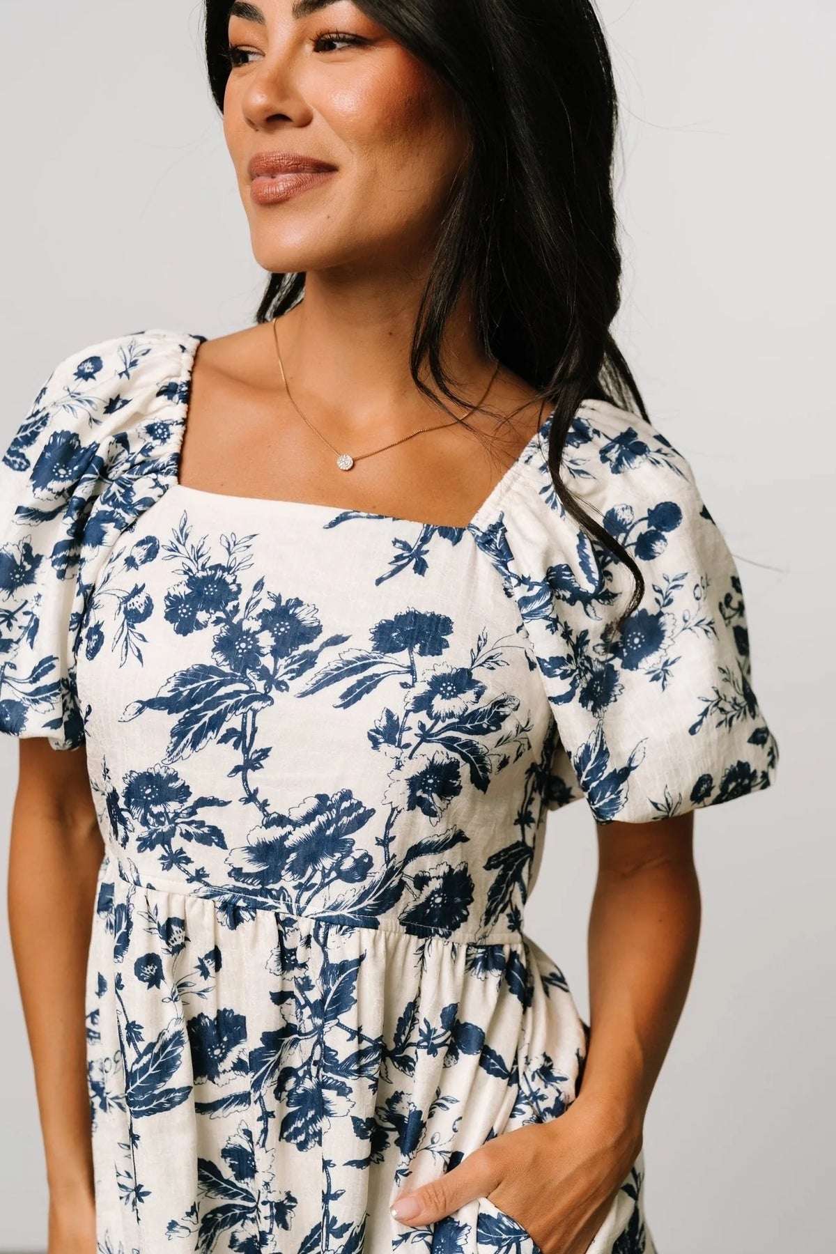 Graceland Maxi Dress | Cream + Navy Floral
