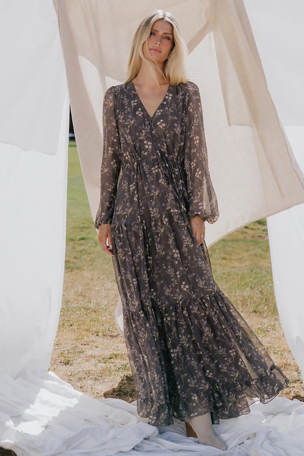 Hazel Boho Maxi Dress | Dusk Floral