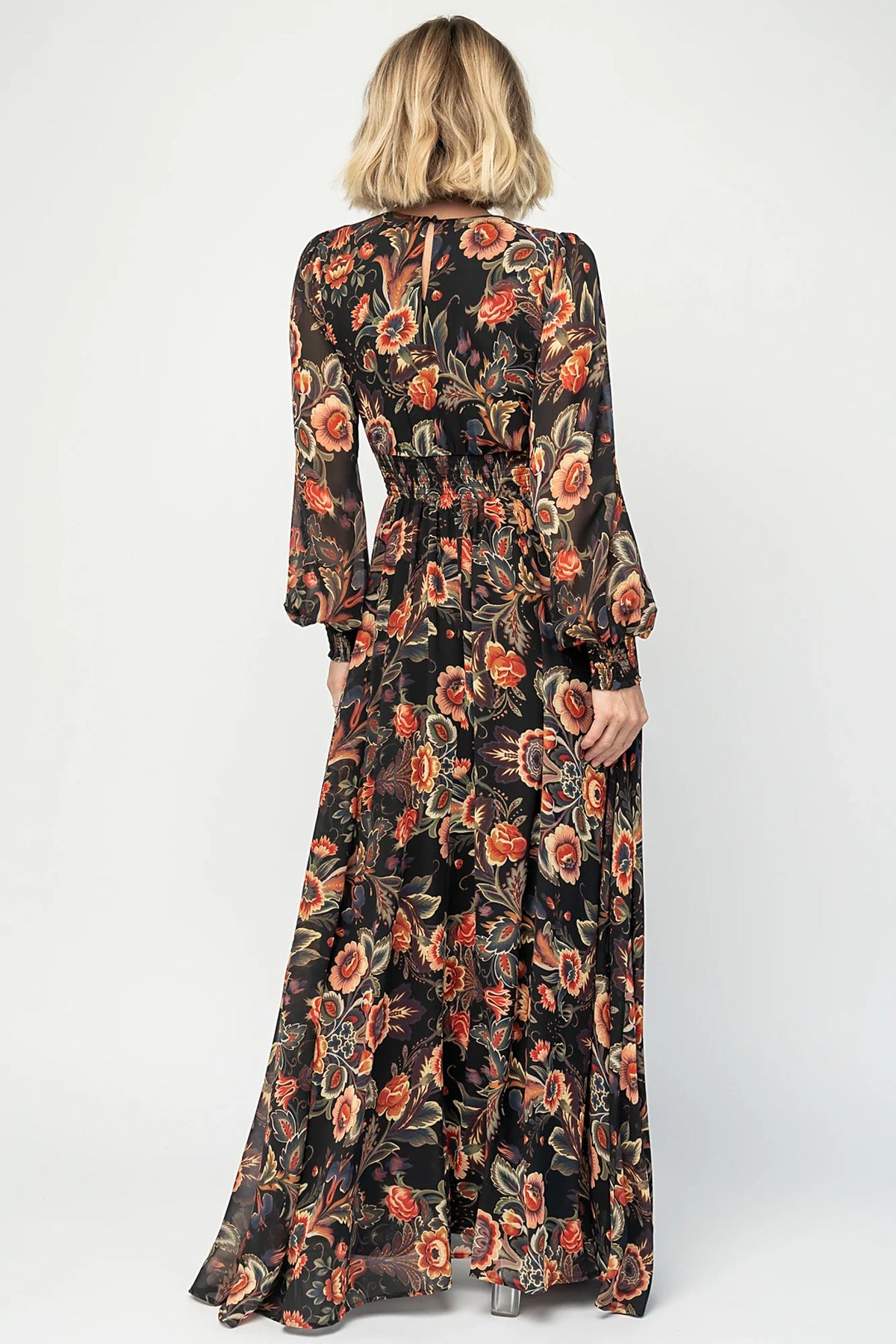 Hera Maxi Dress | Black Multi Print