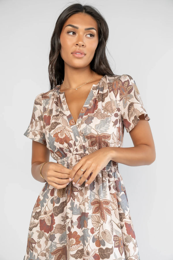 Holland Dress | Taupe Multi