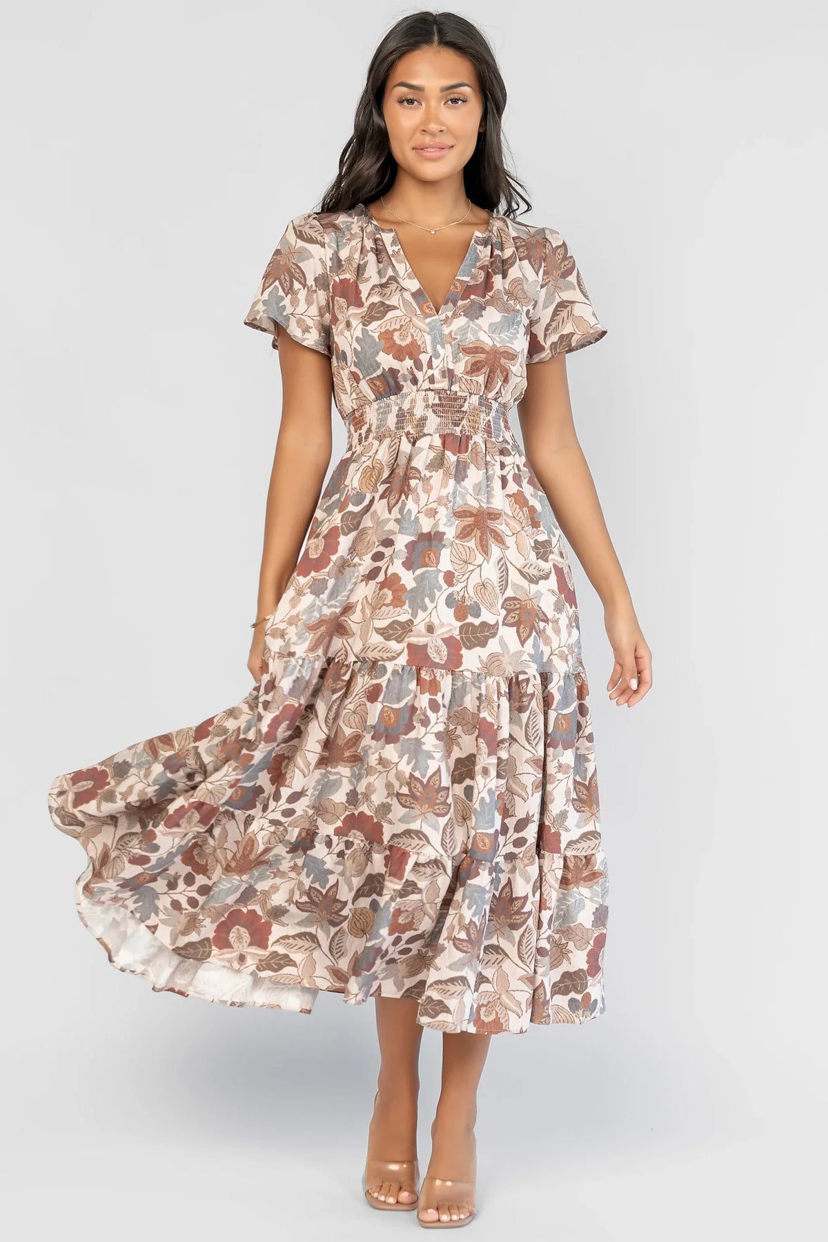 Holland Dress | Taupe Multi Main image