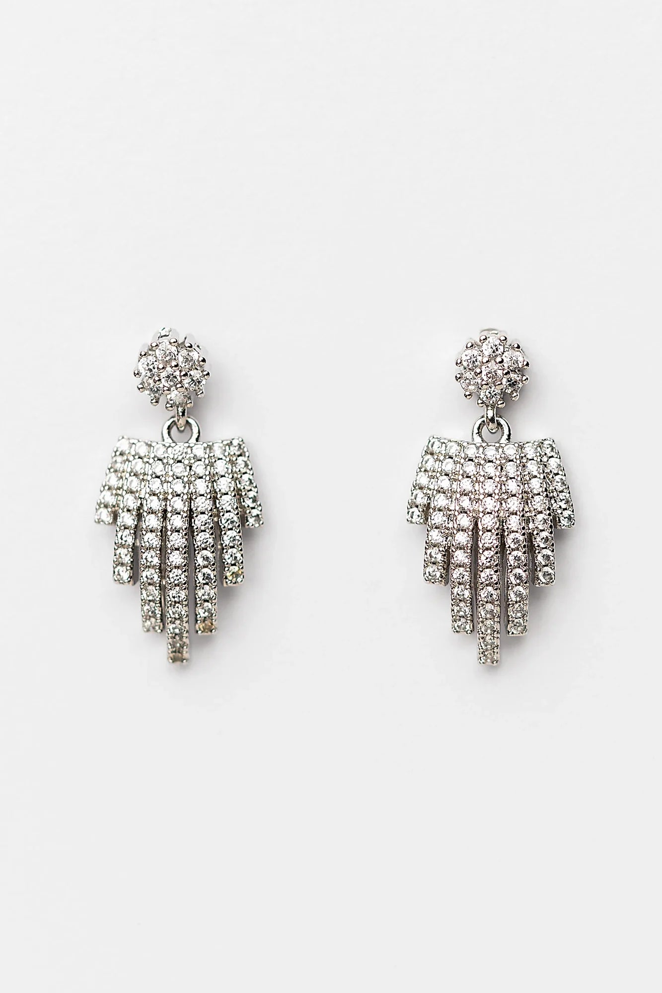 Ivera Fringe Drop Earrings | Silver Secondary image